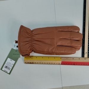 Brown M/L sheep leather gloves from Goodfellow & co. NWT Sherpa lined